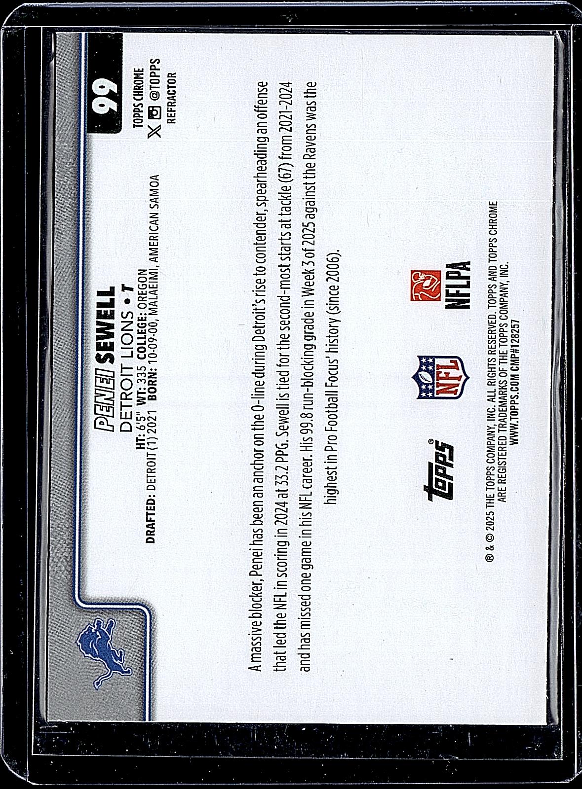 2025 Topps Chrome #99 Penei Sewell