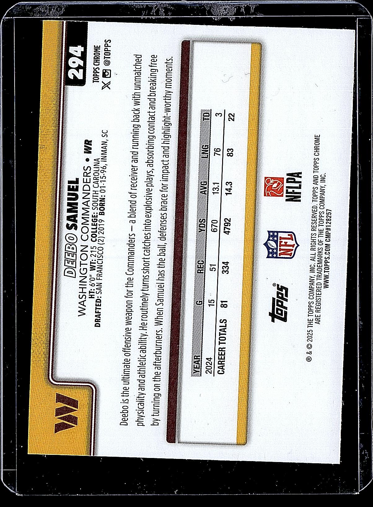 2025 Topps Chrome #294 Deebo Samuel