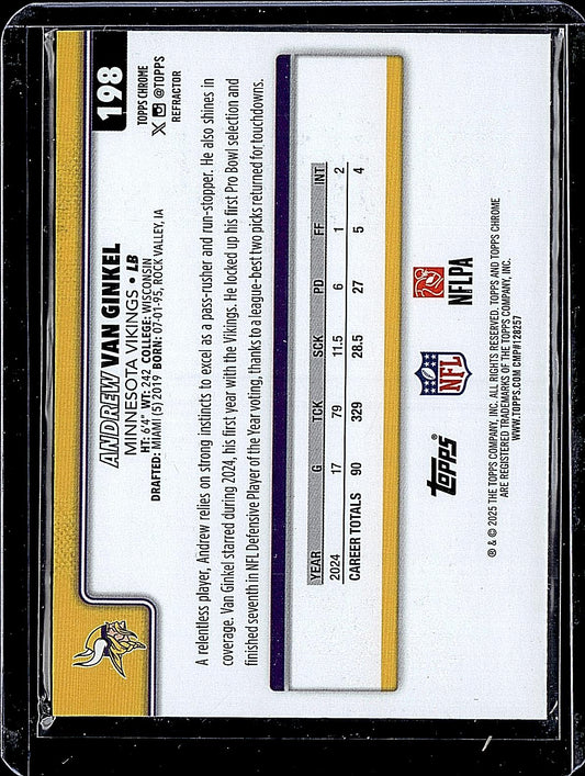 2025 Topps Chrome #198 Andrew Van Ginkel