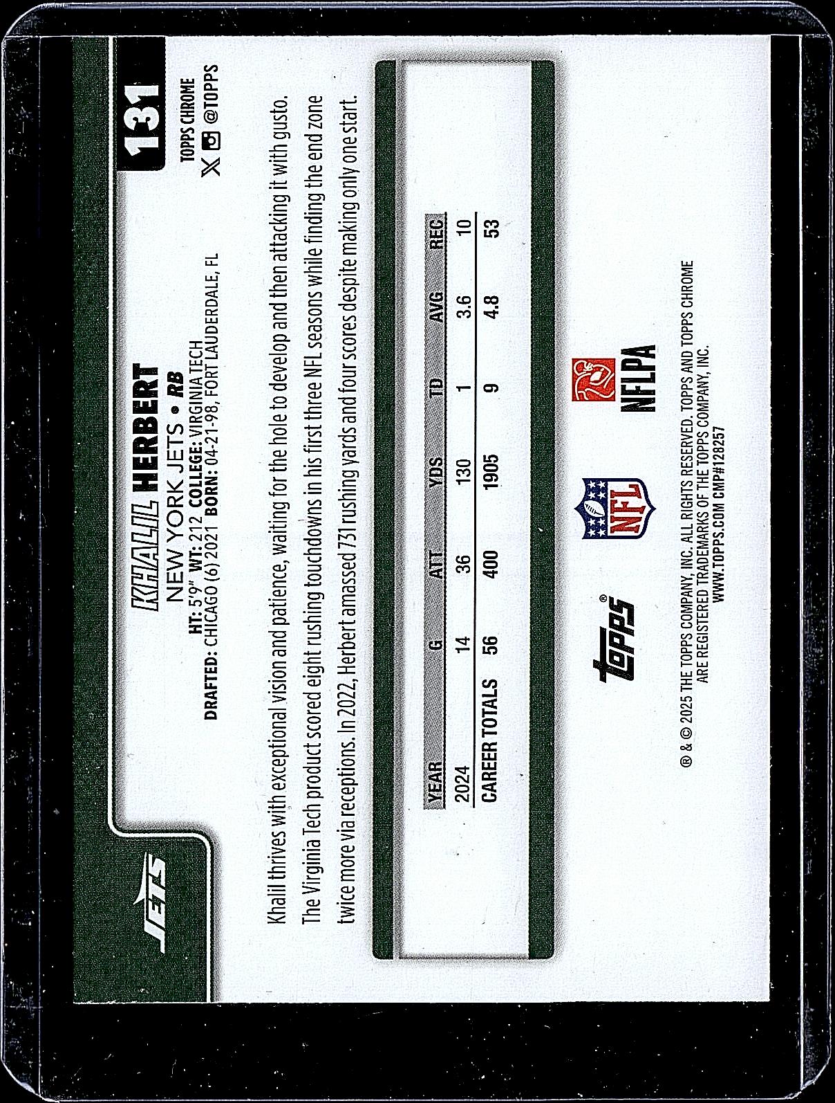 2025 Topps Chrome #131 Khalil Herbert