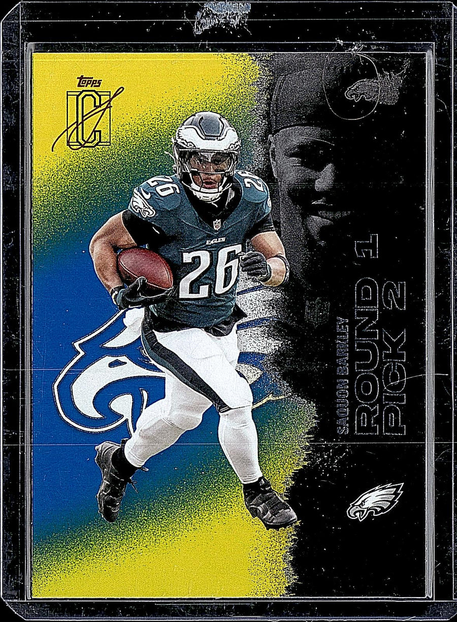 2025 Topps Signature Class #43 Saquon Barkley Blue & Yellow