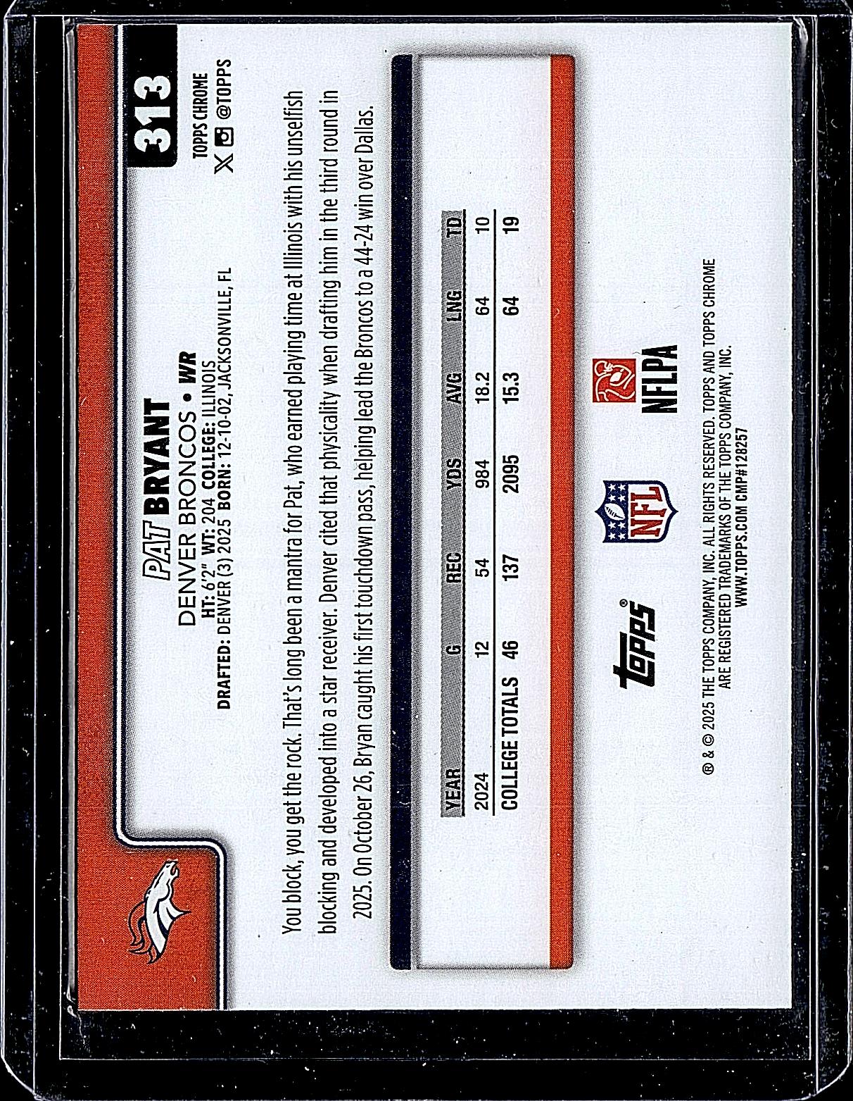 2025 Topps Chrome #313 Pat Bryant