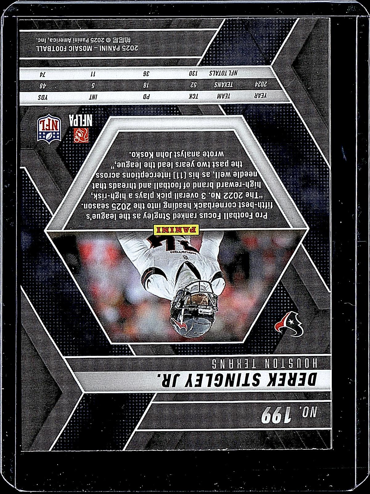 2025 Panini Mosaic #199 Derek Stingley Jr.