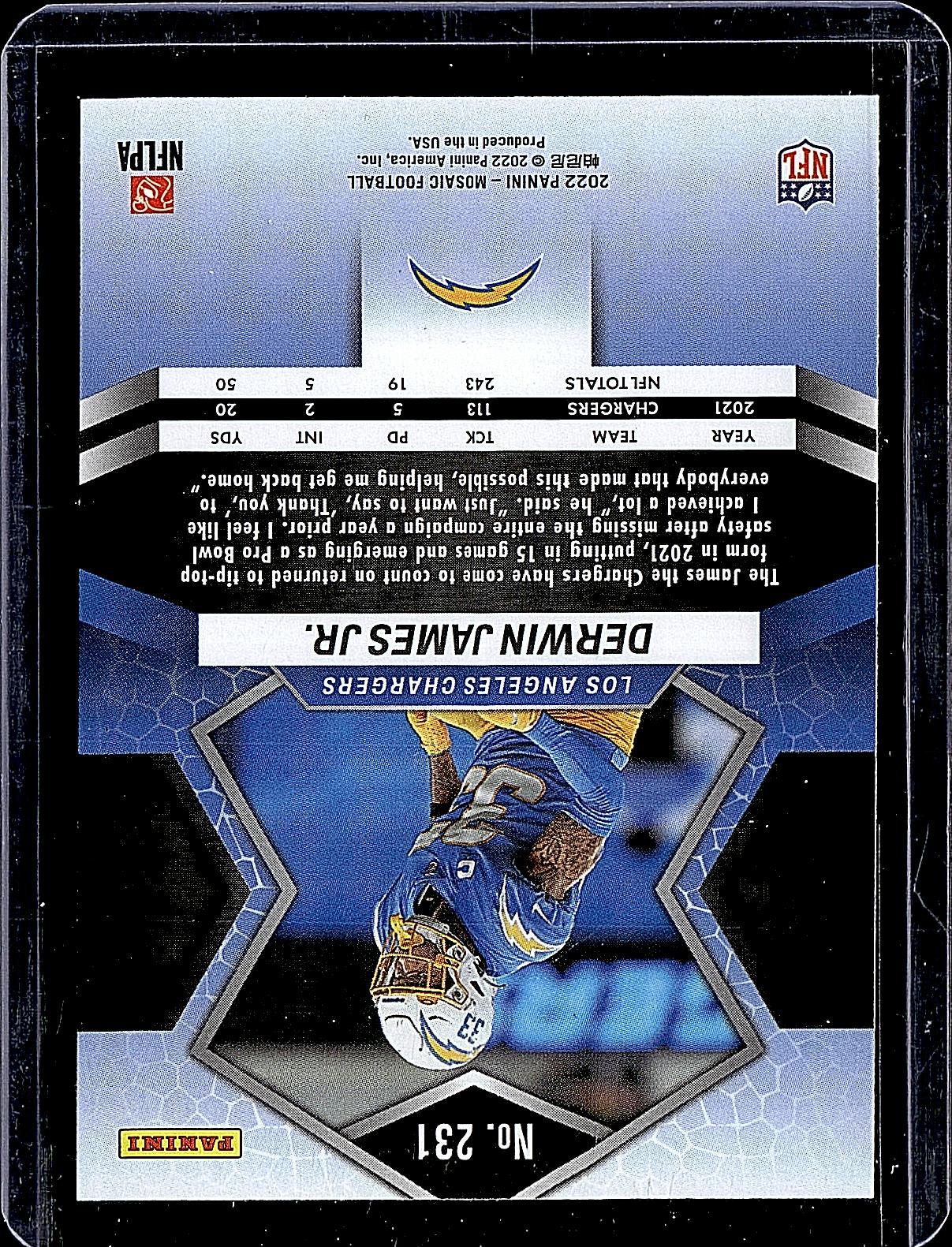 2022 Panini Mosaic #231 Derwin James Jr.