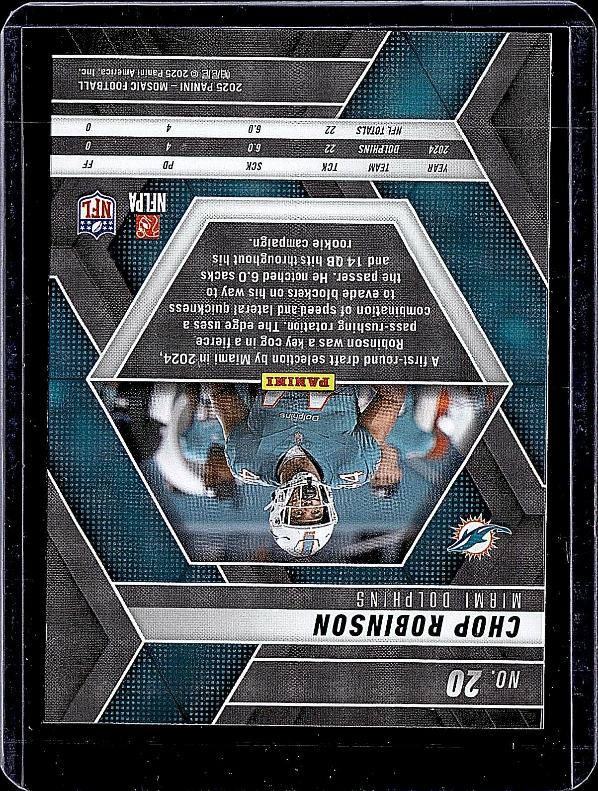 2025 Panini Mosaic #20 Chop Robinson