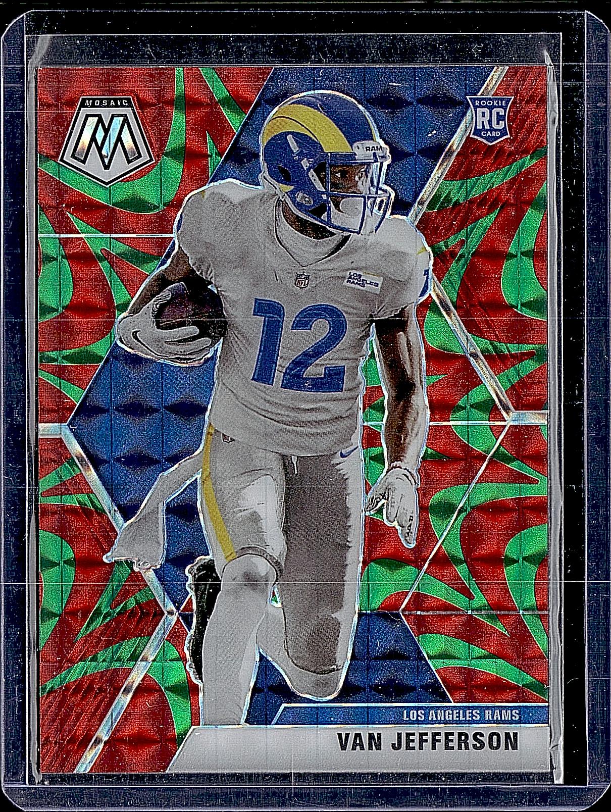 2020 Panini Mosaic #224 Van Jefferson Prizm Reactive Green