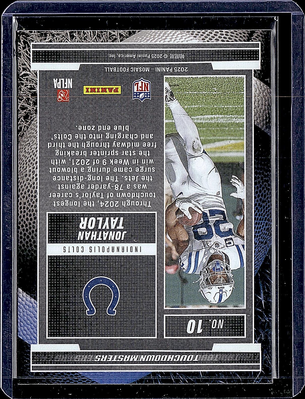 2025 Panini Mosaic #10 Jonathan Taylor Touchdown Masters Mosaic