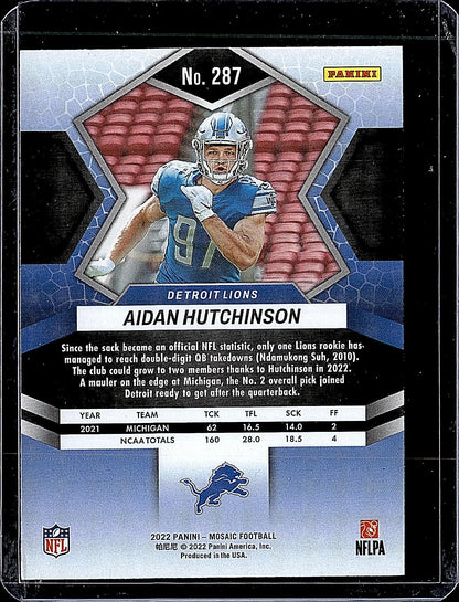 2022 Panini Mosaic #287 Aidan Hutchinson