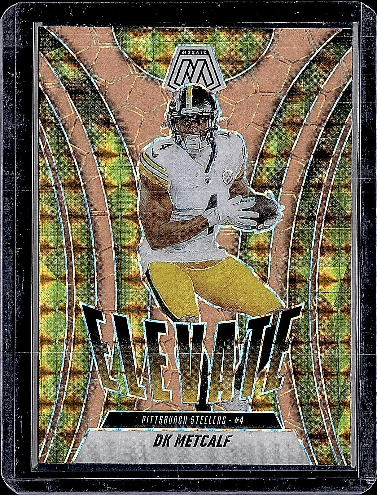 2025 Panini Mosaic #20 DK Metcalf Elevate Mosaic Orange Fluorescent
