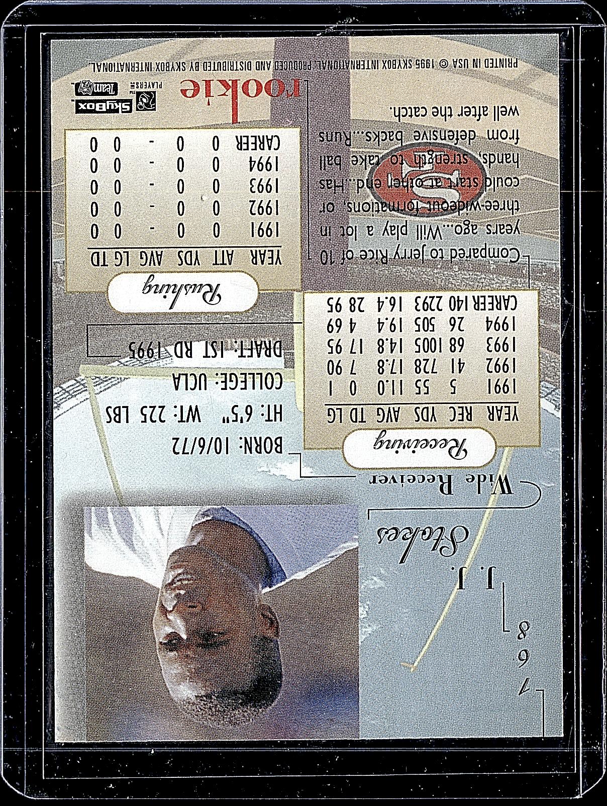 1995 SkyBox Premium #168 J.J. Stokes