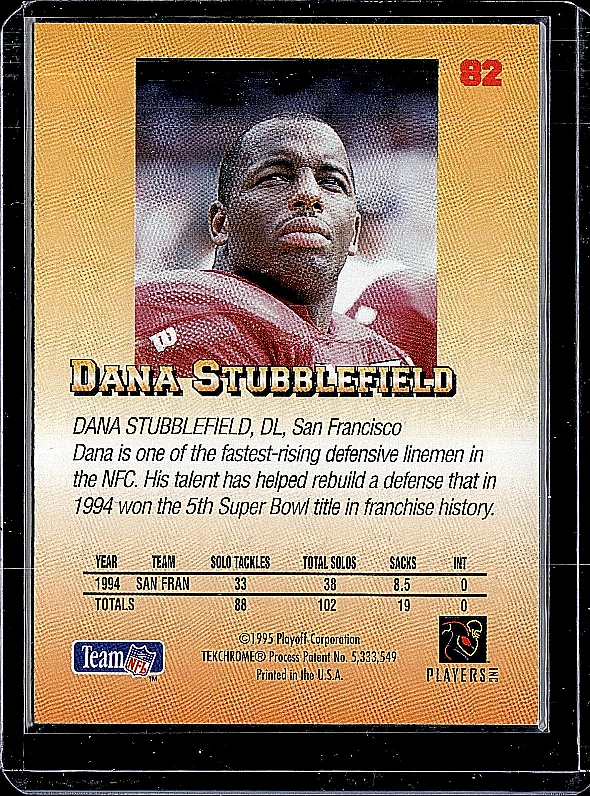 1995 Playoff Prime #82 Dana Stubblefield