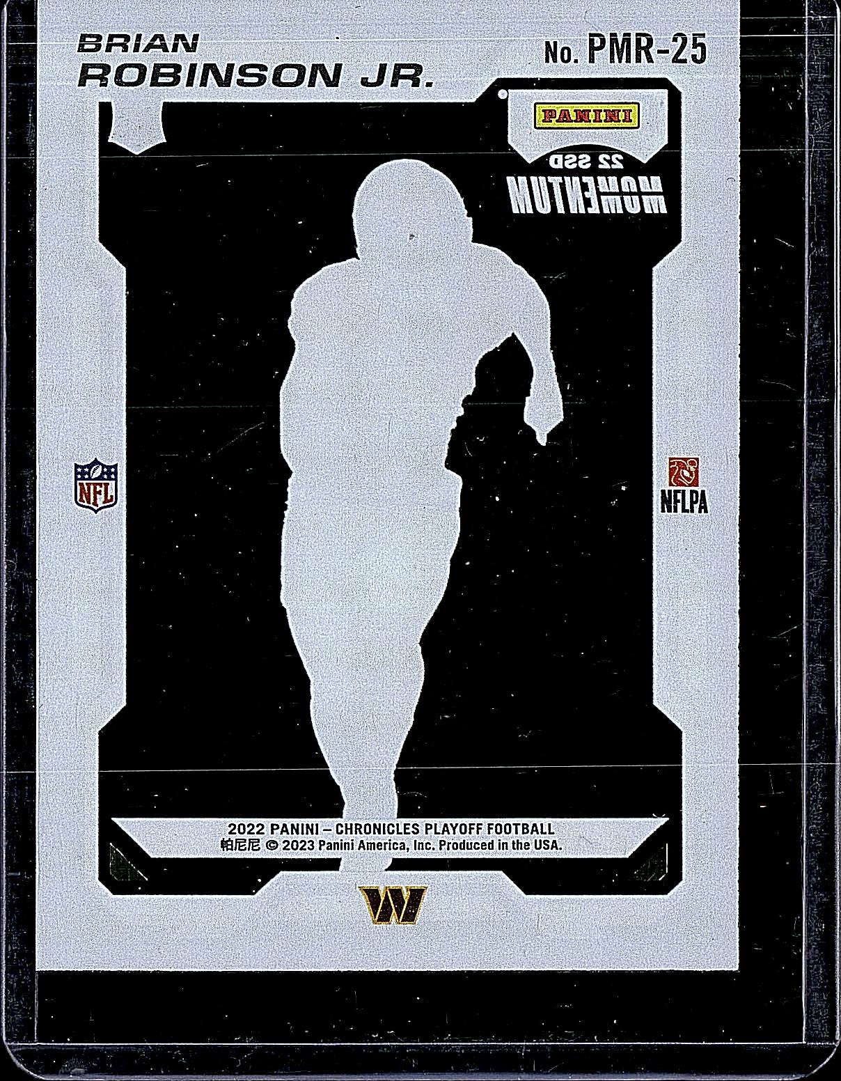 2022 Panini Chronicles #PMR-25 Brian Robinson Jr. Playoff Momentum Rookies