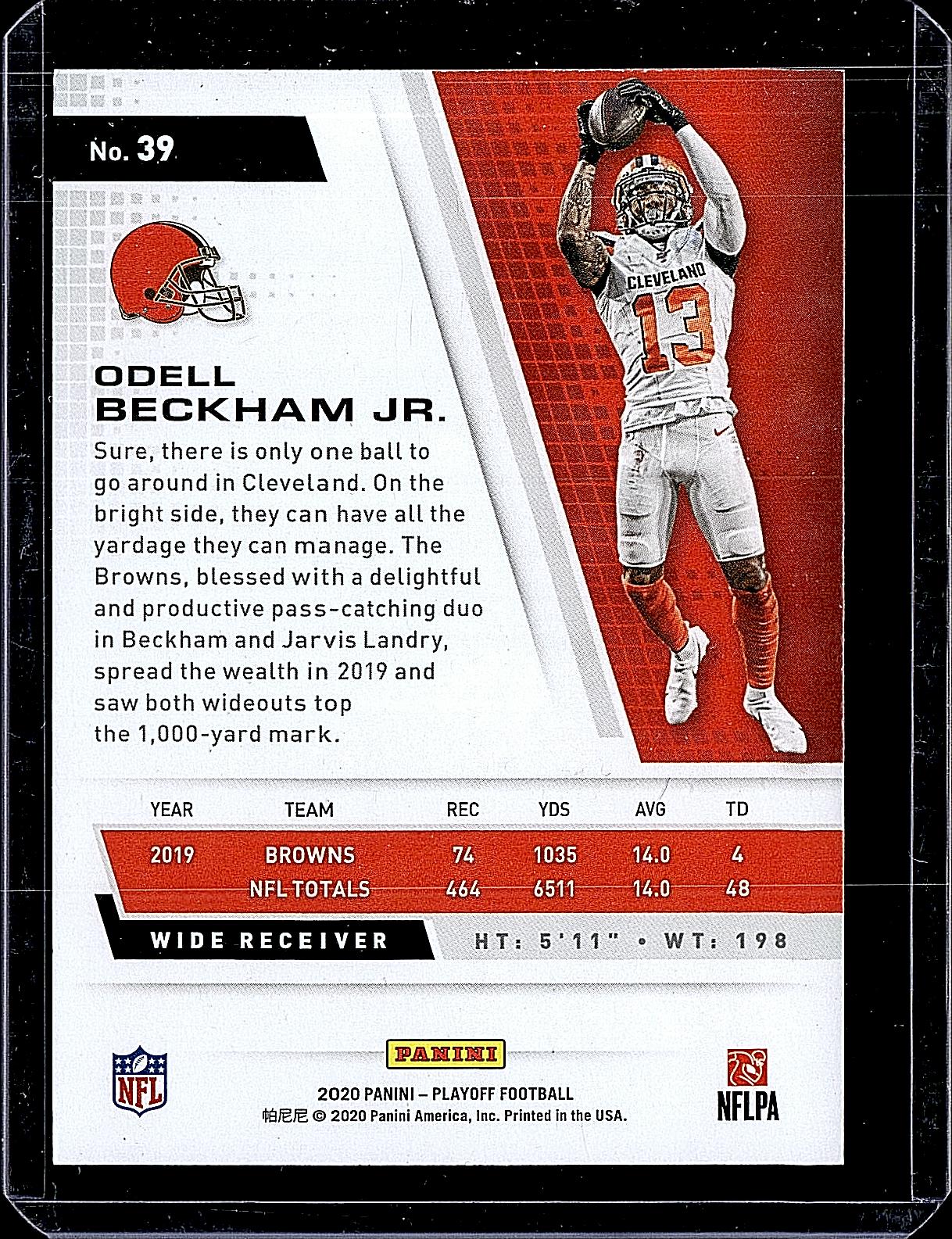 2020 Panini Playoff #39 Odell Beckham Jr.