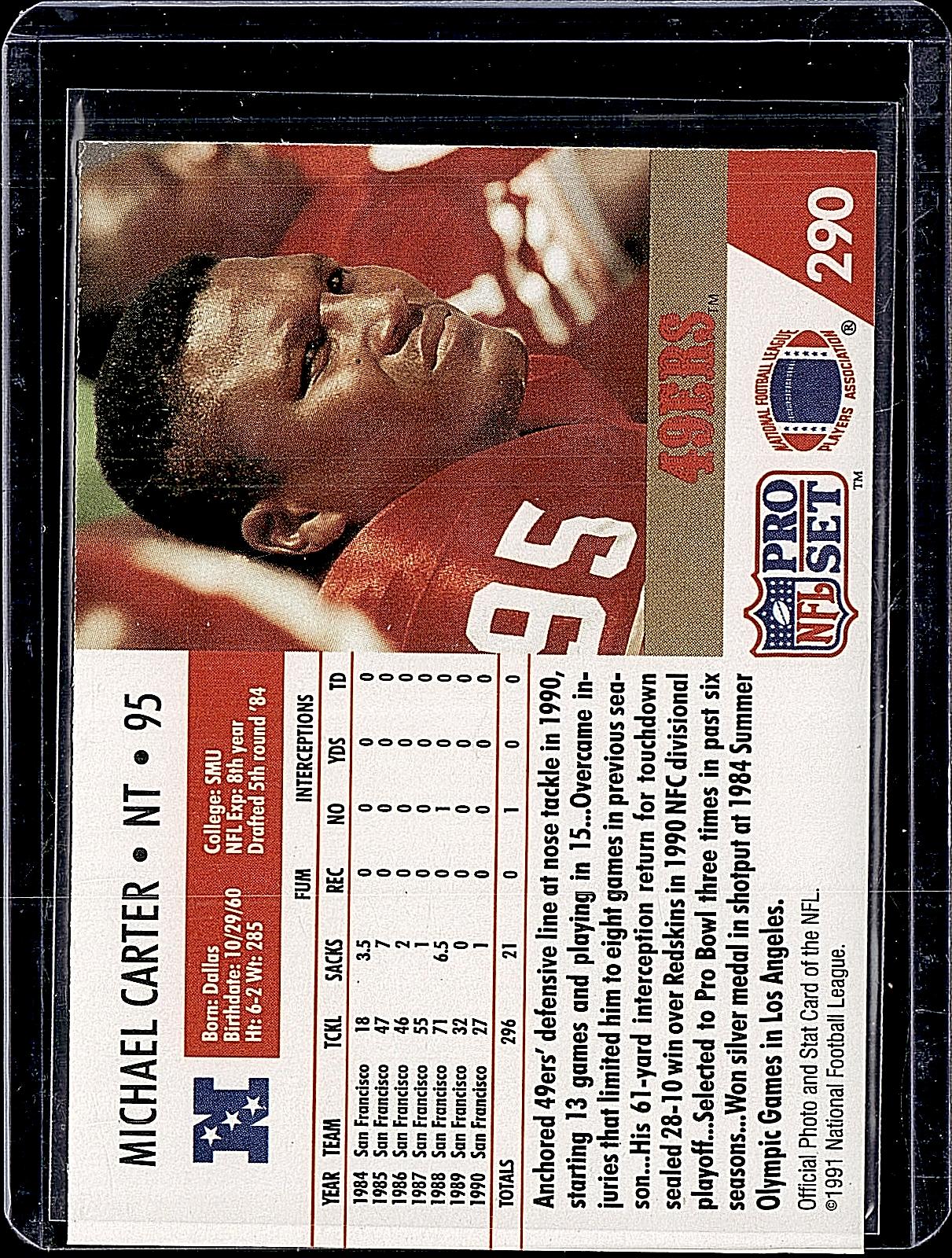 1991 Pro Set #290 Michael Carter