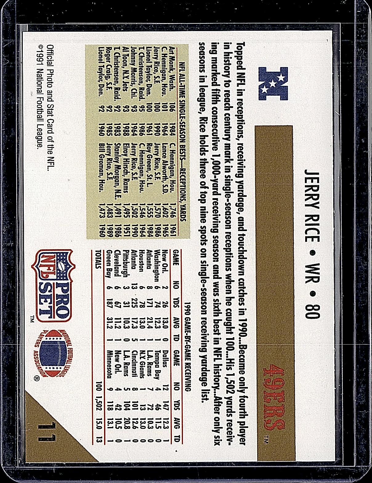 1991 Pro Set #11 Jerry Rice