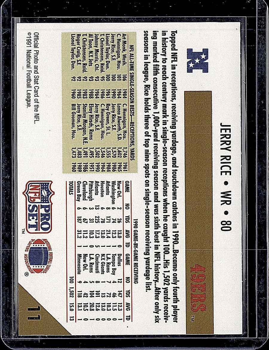 1991 Pro Set #11 Jerry Rice