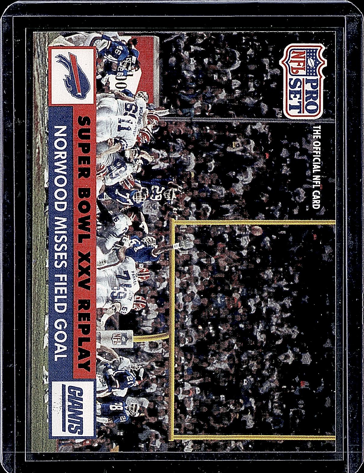 1991 Pro Set #54 Norwood Misses Field Goal SBXXV