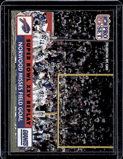 1991 Pro Set #54 Norwood Misses Field Goal SBXXV