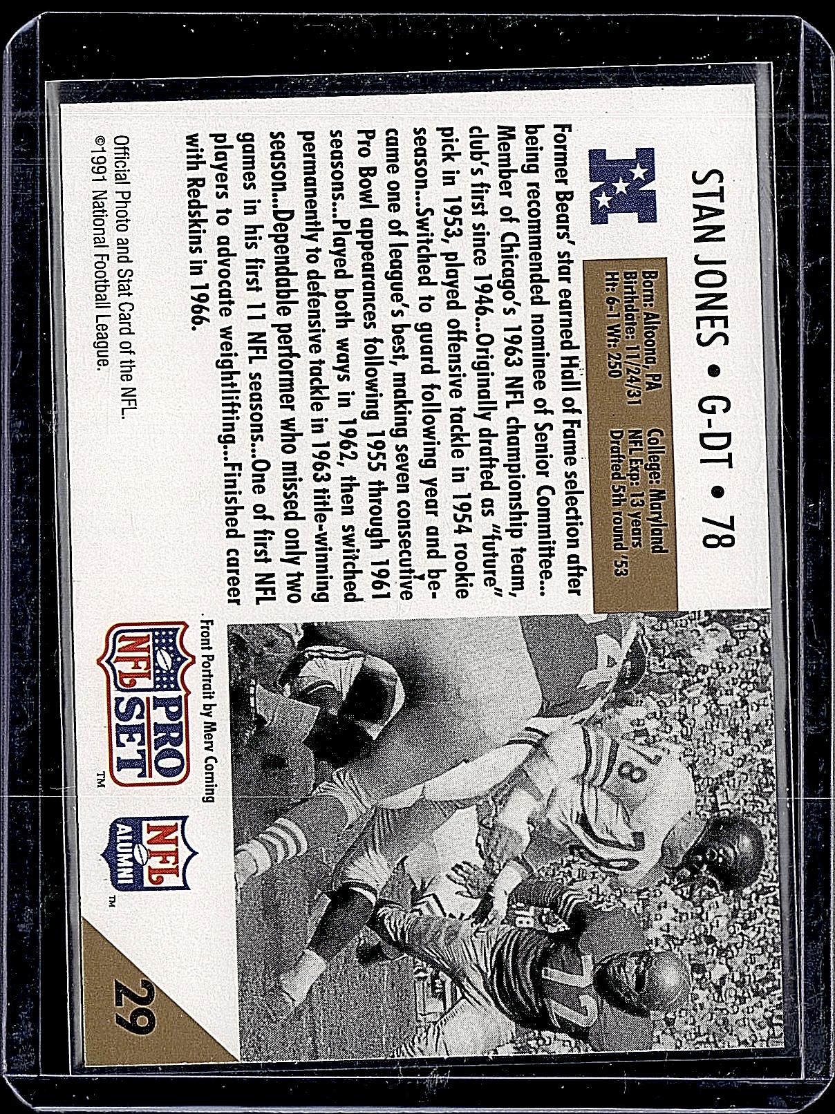 1991 Pro Set #29 Stan Jones