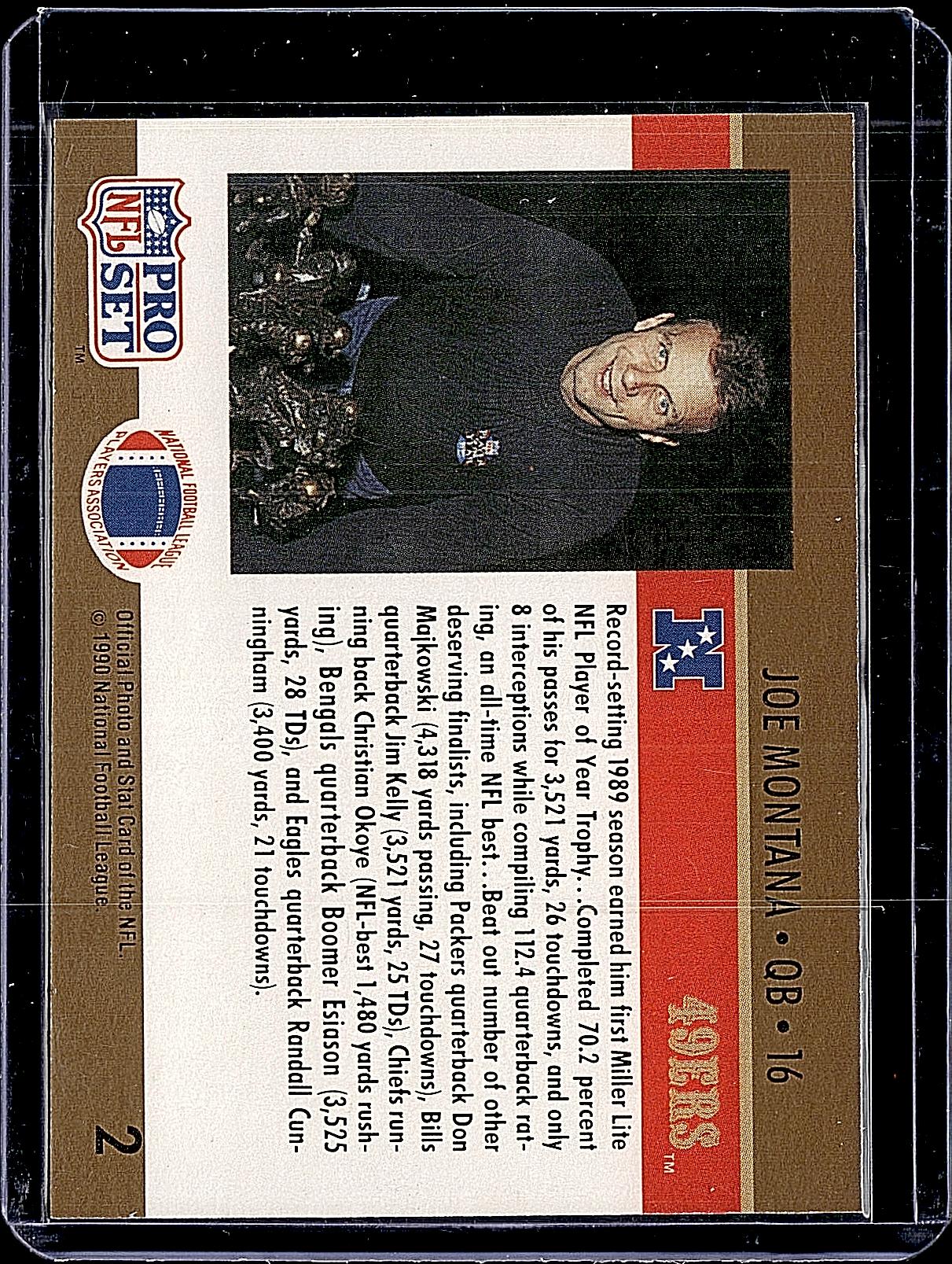 1990 Pro Set #2a Joe Montana