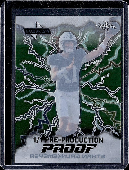 2026 Leaf Metal #SB-17 Ethan Grunkemeyer Stainless Base Prismatic Gold #/1
