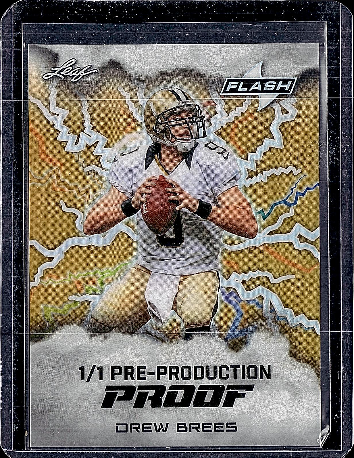 2025 Leaf Drew Brees Flashback Pre-Production Proof 1/1