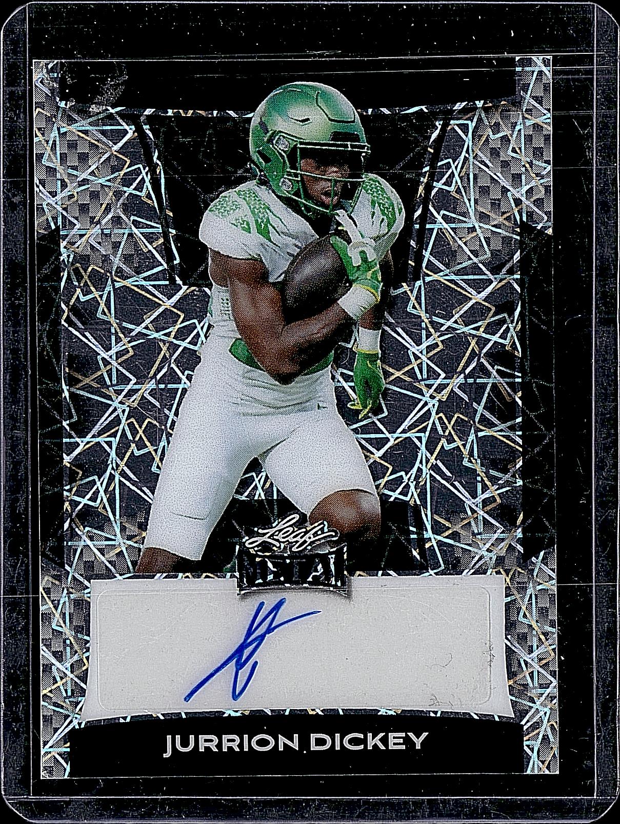 2025 Leaf Metal #BA-JD2 Jurrion Dickey Lazer Silver Autograph