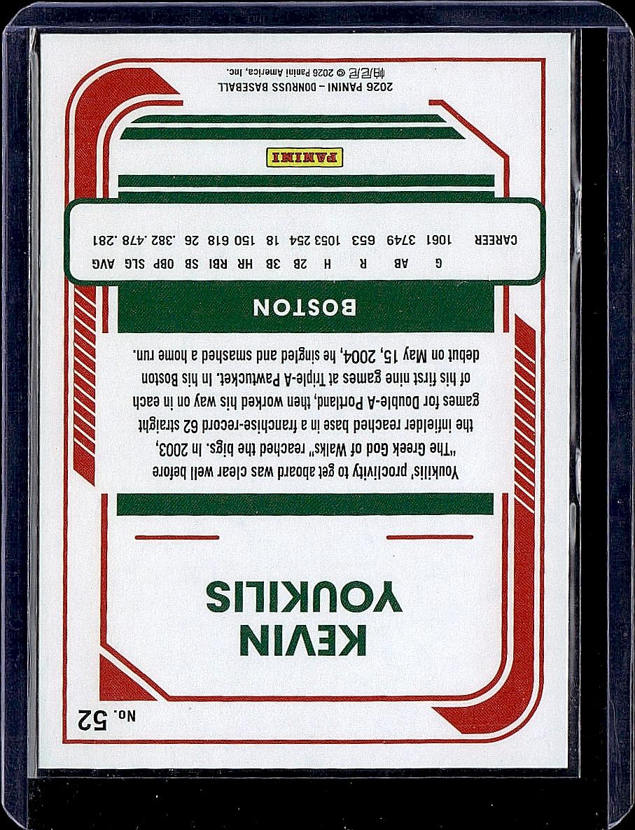 2026 Donruss #52 Kevin Youkilis Red and Blue