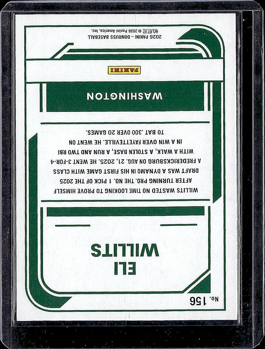 2026 Donruss #156 Eli Willits Liberty