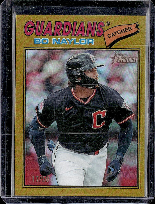 2026 Topps Heritage #256 Bo Naylor Dark Yellow