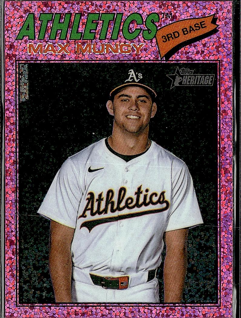2026 Topps Heritage #105 Max Muncy Chrome Pink Sparkle Refractors