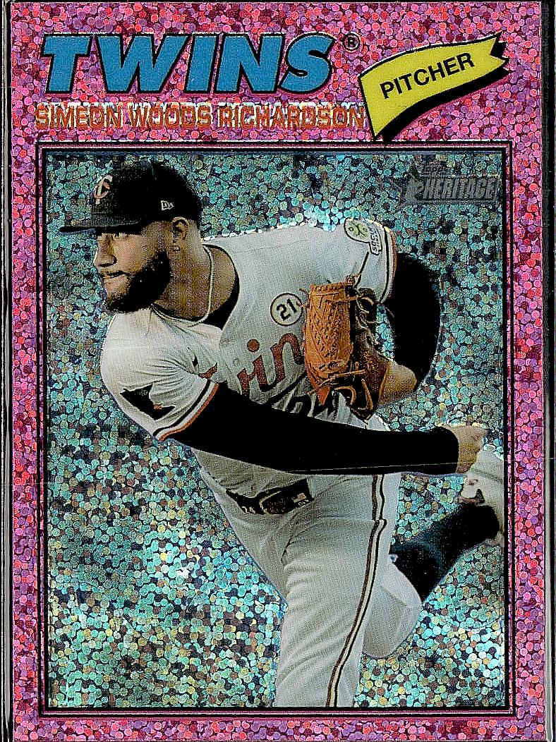 2026 Topps Heritage #200 Simeon Woods Richardson Chrome Pink Sparkle Refractors