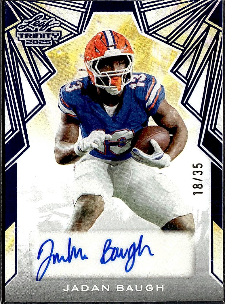 2025 Leaf Trinity #BA-JB1 Jadan Baugh Auto Blue #/35