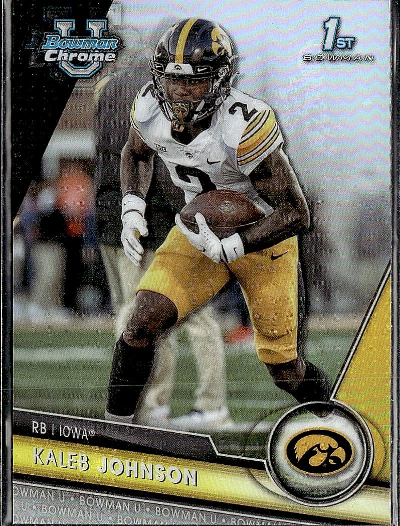 2023 Bowman University Chrome #61 Kaleb Johnson Refractor