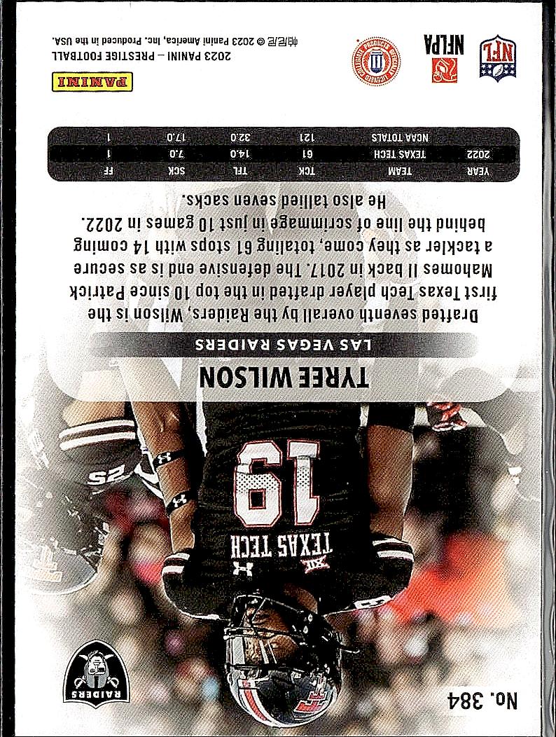 2023 Panini Prestige #384 Tyree Wilson