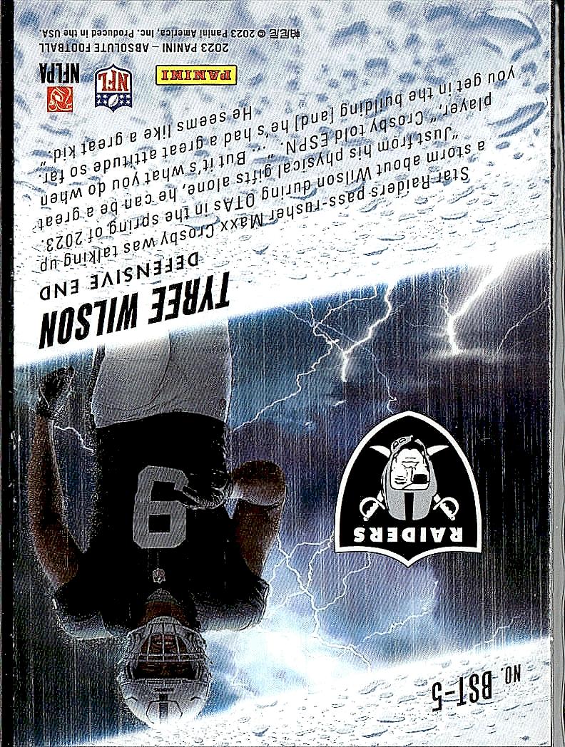 2023 Panini Absolute #BST-5 Tyree Wilson By Storm