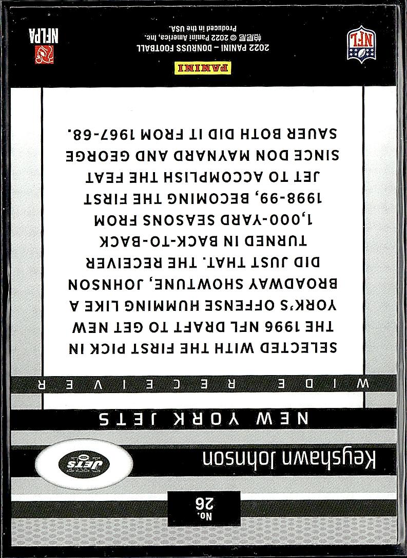 2022 Donruss #26 Keyshawn Johnson Retro 2002