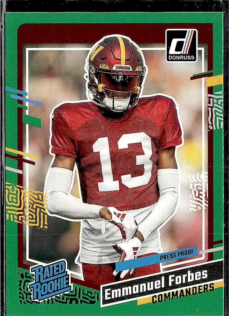 2023 Donruss #399 Emmanuel Forbes Press Proof Green