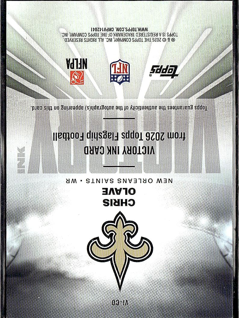 2026 Topps Flagship #VI-CO Chris Olave Victory Ink
