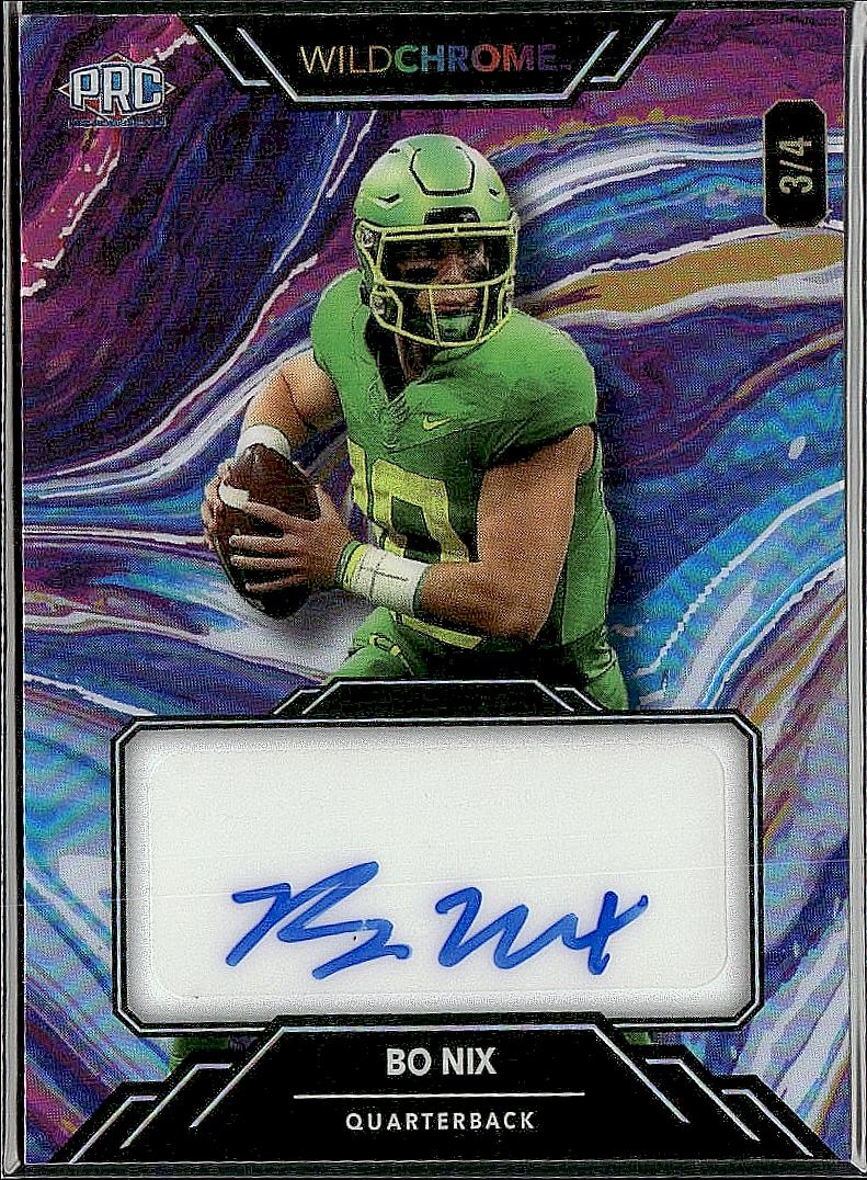2023 Wild Card Wildchrome Pro Look Football - Auto Bo Nix #/4