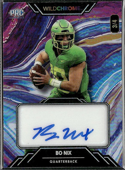 2023 Wild Card Wildchrome Pro Look Football - Auto Bo Nix #/4