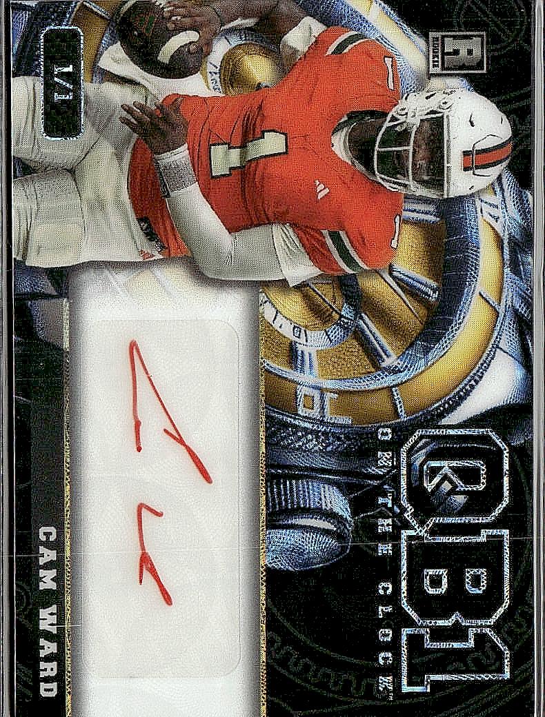 2024 Wild Card QB1 On The Clock - Auto Base  Cam Ward #/1