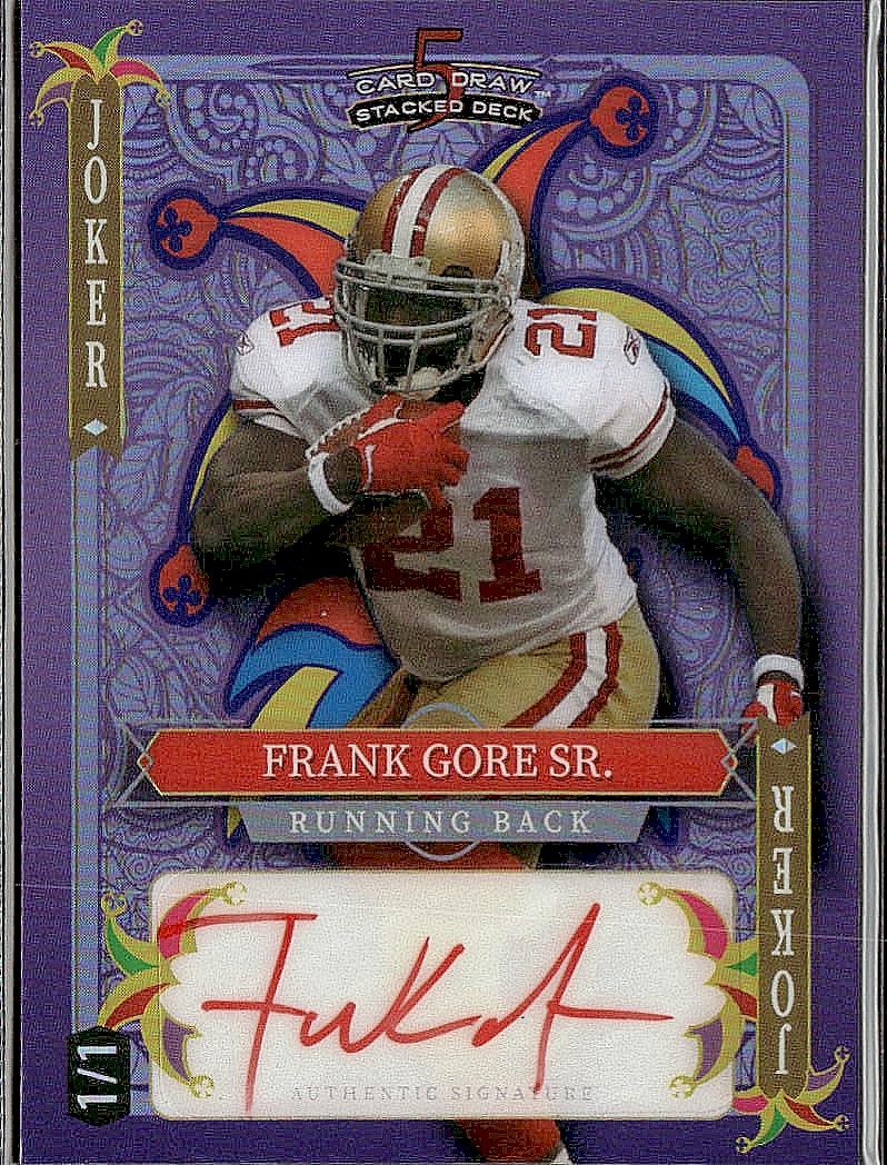 2024 5 Card Draw Frank Gore Sr Joker Auto /1