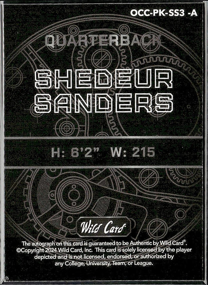 2024 Wild Card Shedeur Sanders On the Clock Auto 1/1