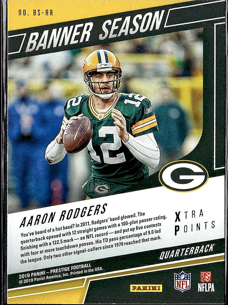 2019 Panini Prestige #BS-AR Aaron Rodgers Banner Season