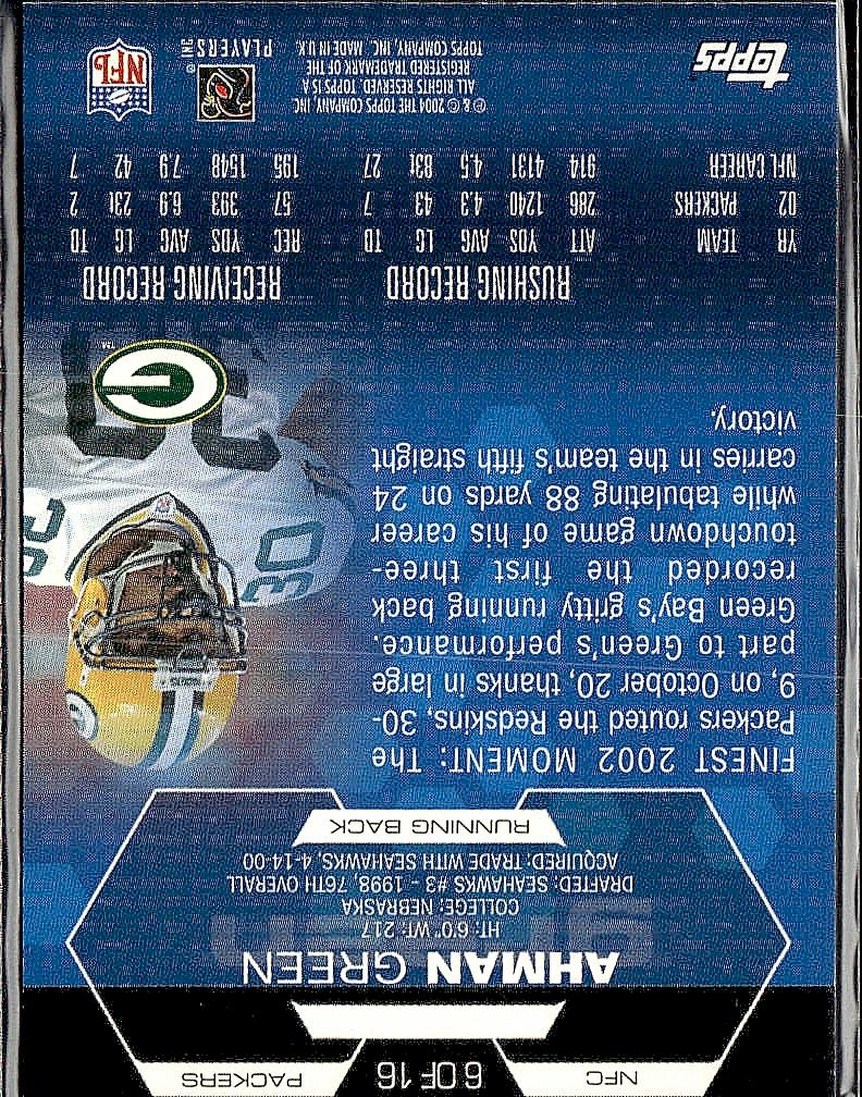 2004 Topps Super Bowl XXXVIII Card Show #6 Ahman Green
