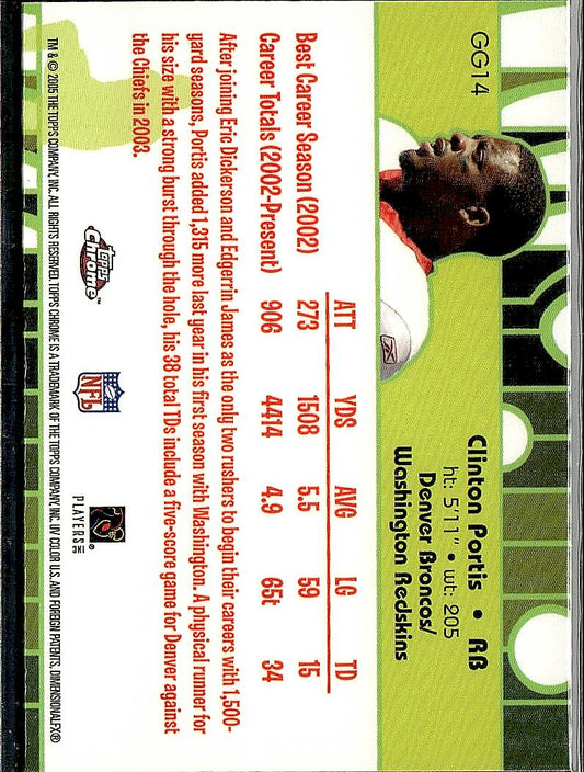 2005 Topps #GG14 Clinton Portis Golden Anniversary Glistening Gold