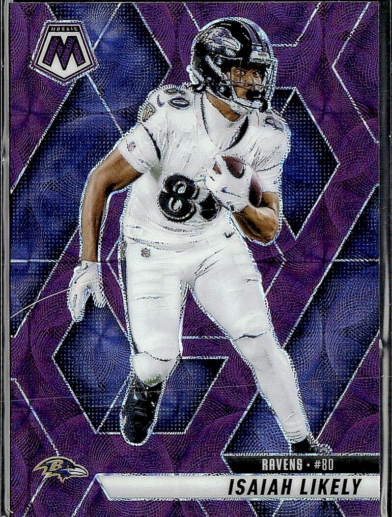 2025 Panini Mosaic #177 Isaiah Likely Purple Scope