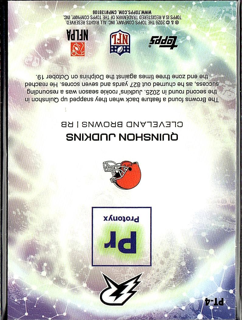 2025 Topps Resurgence #PT-4 Quinshon Judkins Protonyx