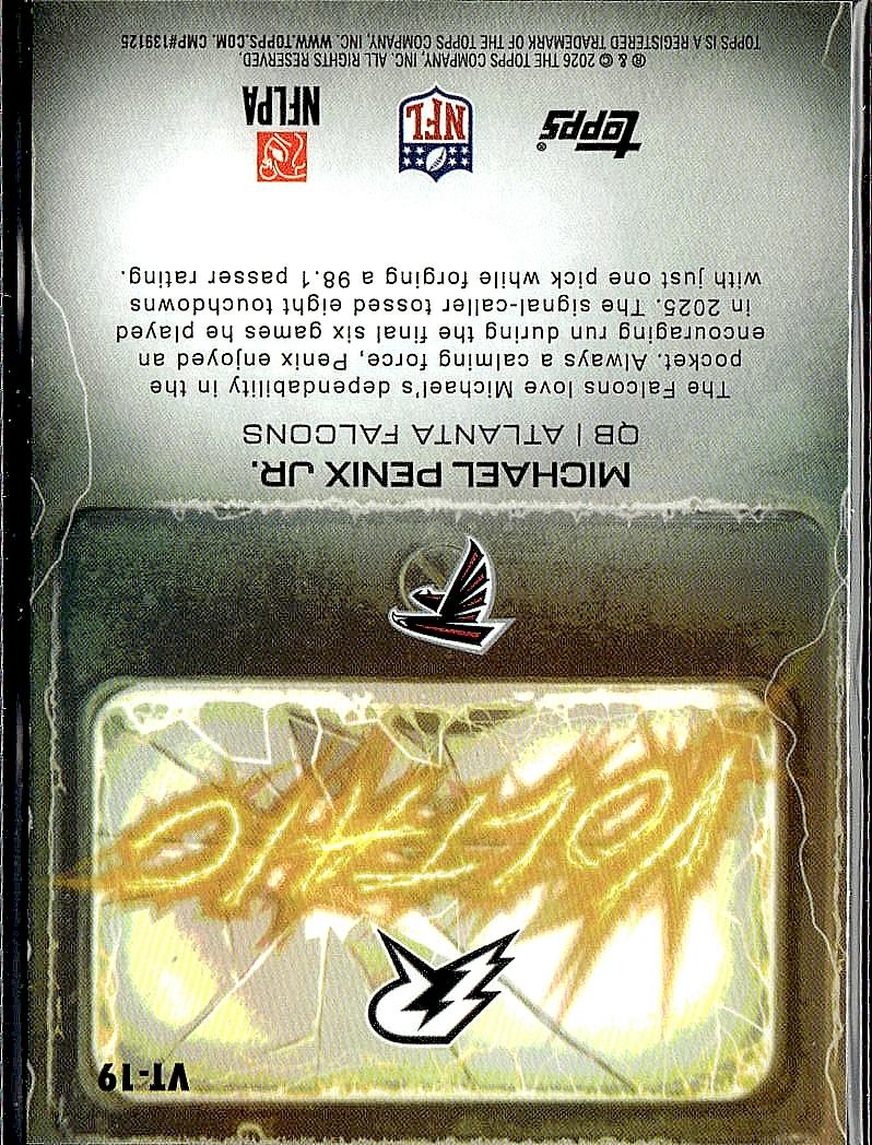 2025 Topps Resurgence #VT-19 Michael Penix Jr. Voltaic Refractor